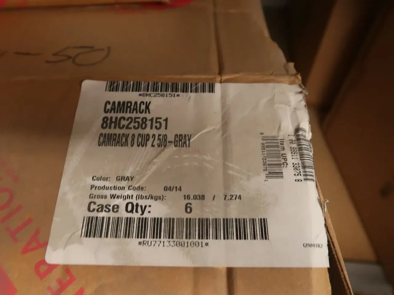 Billede 2 - 6 stk. Kopkurv 8 rum ½ 500x250 grå Cambro
