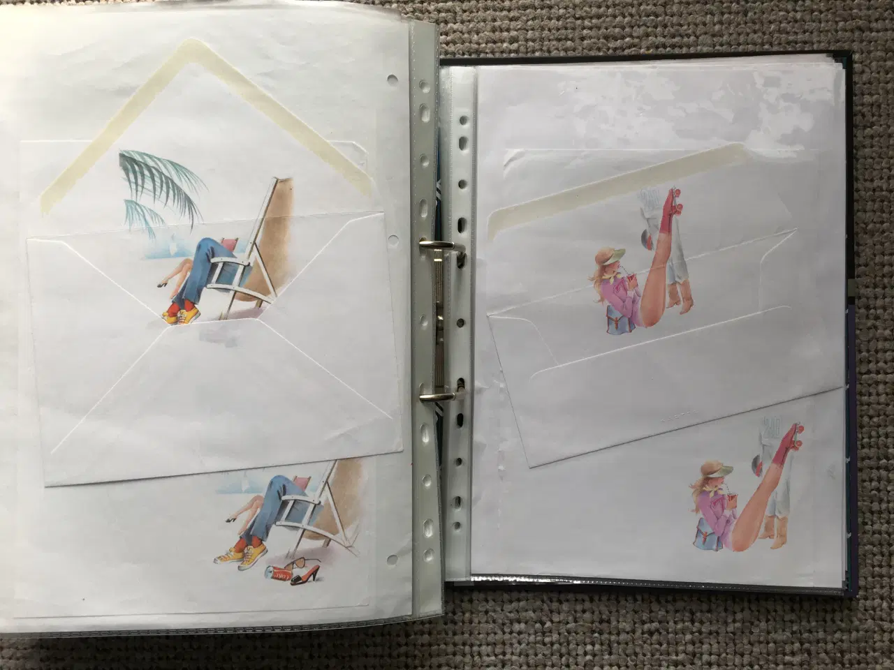 Billede 7 - Brevpapir, ringbind med stor og flot samling