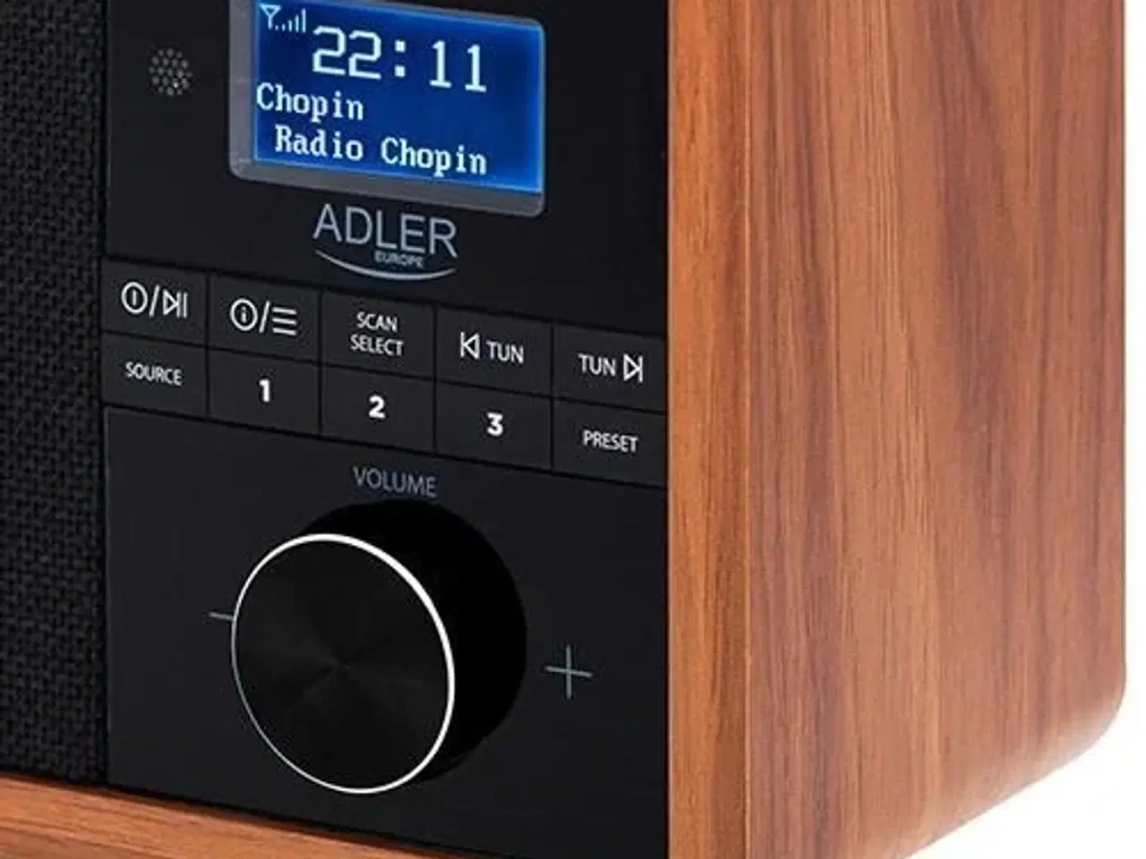 Billede 11 - Radio med vækkeur DAB+/FM – Adler AD 1184, træ/sort