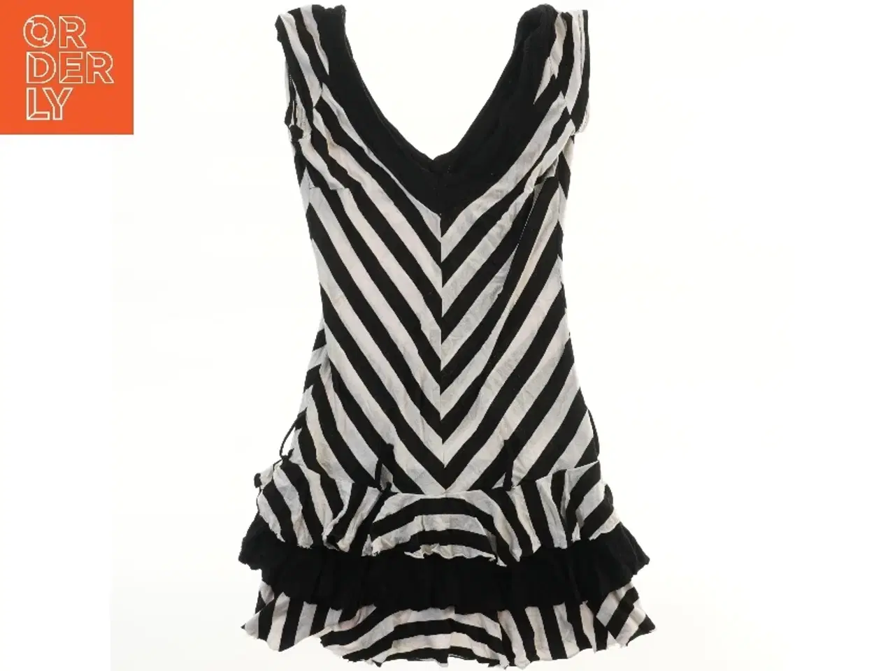 Billede 1 - Sort og hvid stribet kjole (str. M)