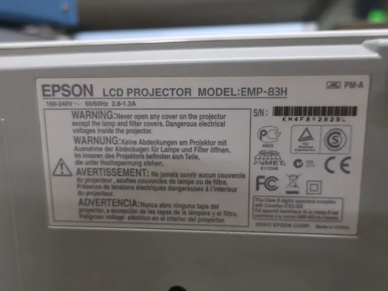 Billede 6 - Projektor EPSON EMP-83H