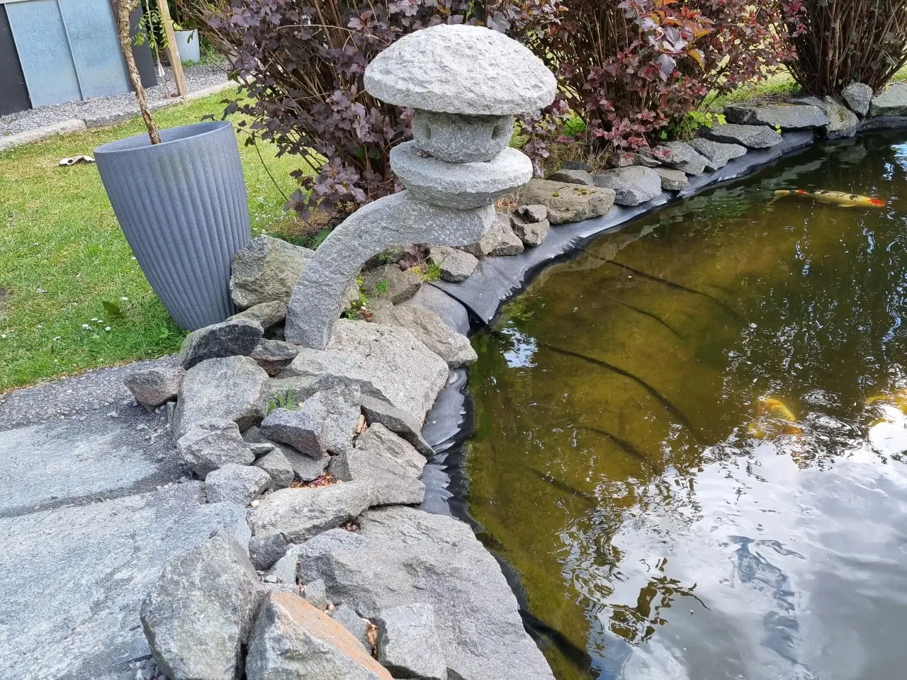 Billede 1 - Granit havelampe