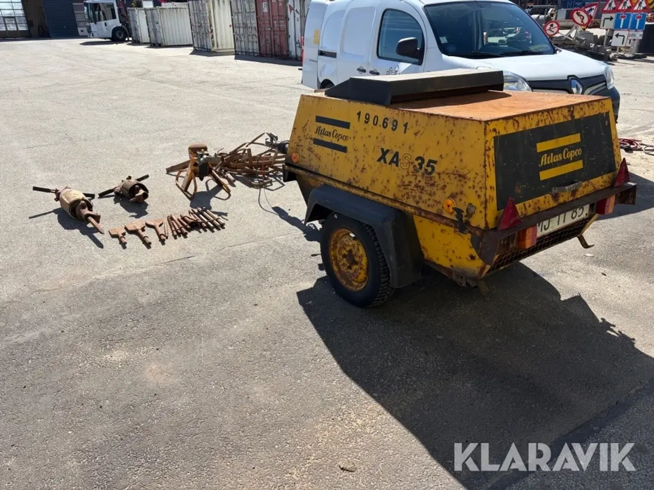 Billede 3 - Kompressor Atlas Copco XAS35 med tilbehør