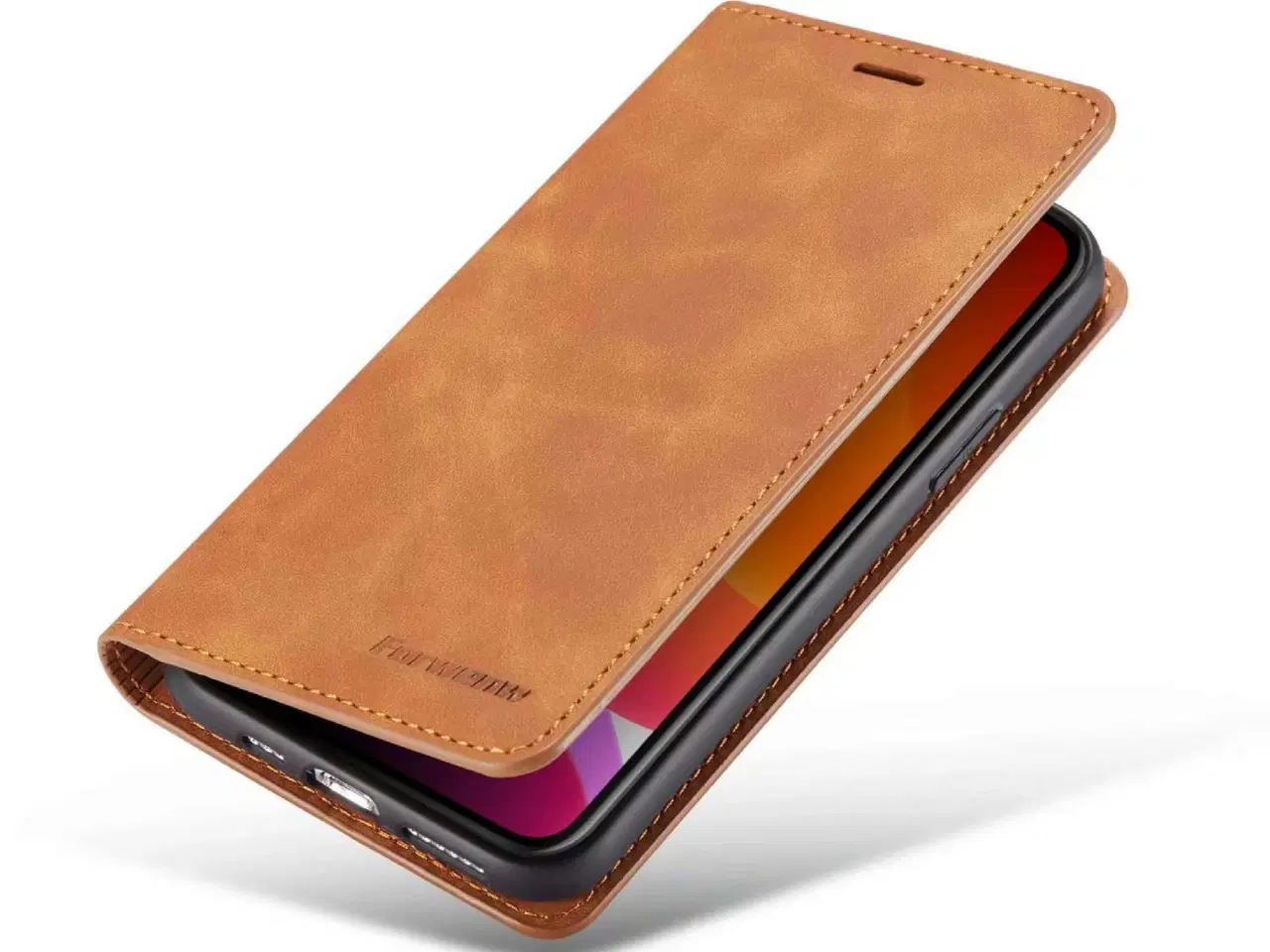 Billede 6 - Magnetisk Flip Cover til iPhone – Brun
