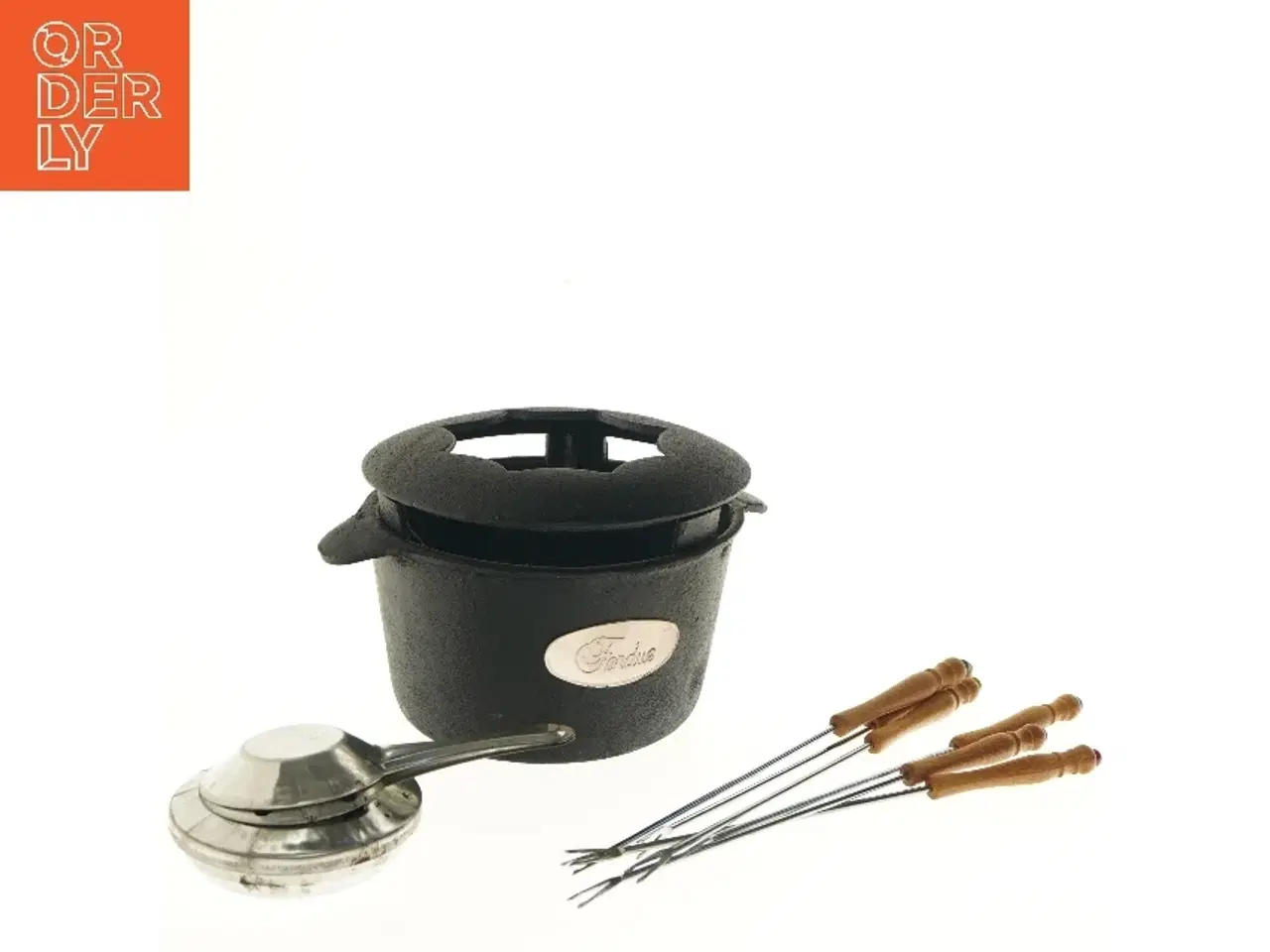 Billede 1 - Fondue sæt med gryde og gafler fra Fondue (str. Ø 15 cm)