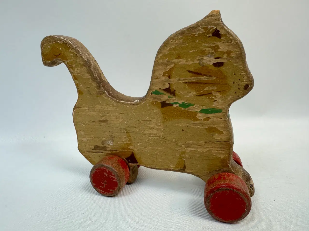 Billede 6 - Vintage kat på hjul i træ