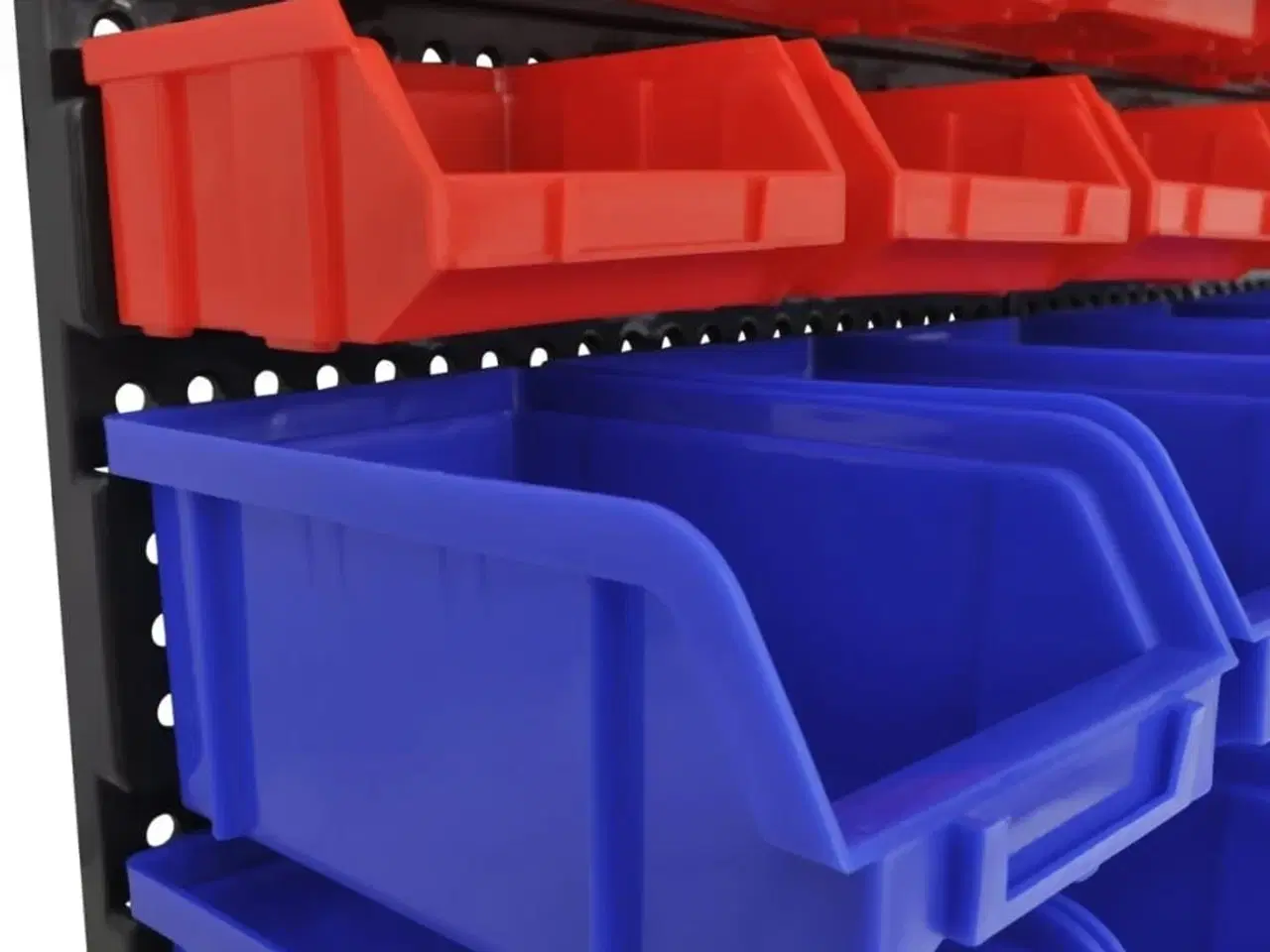 Billede 6 - Vægmonteret opbevaringssæt til værkstedet 30 stk. blå og rød