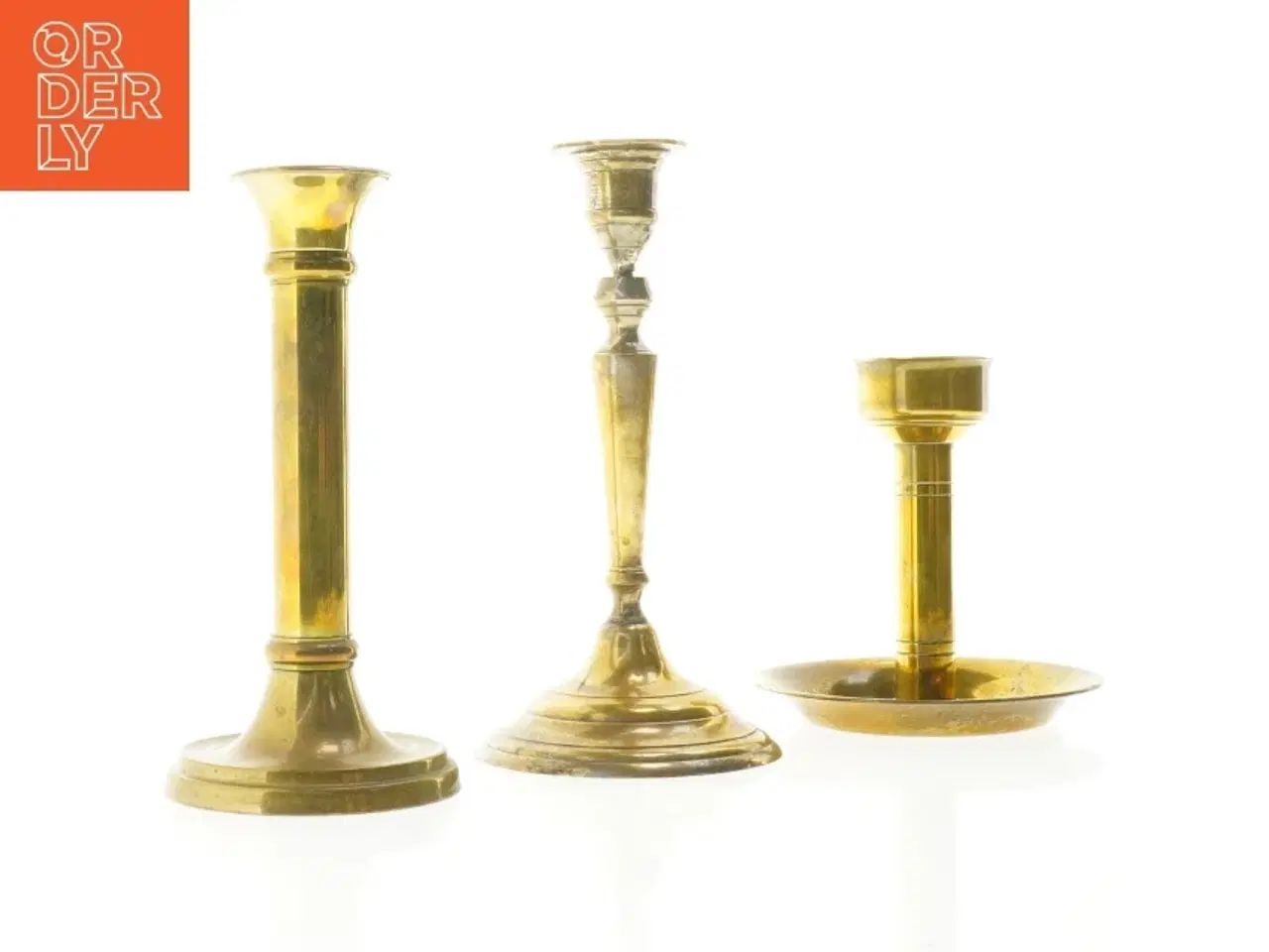 Billede 4 - Messing lysestager (str. 15 cm til 24 cm)