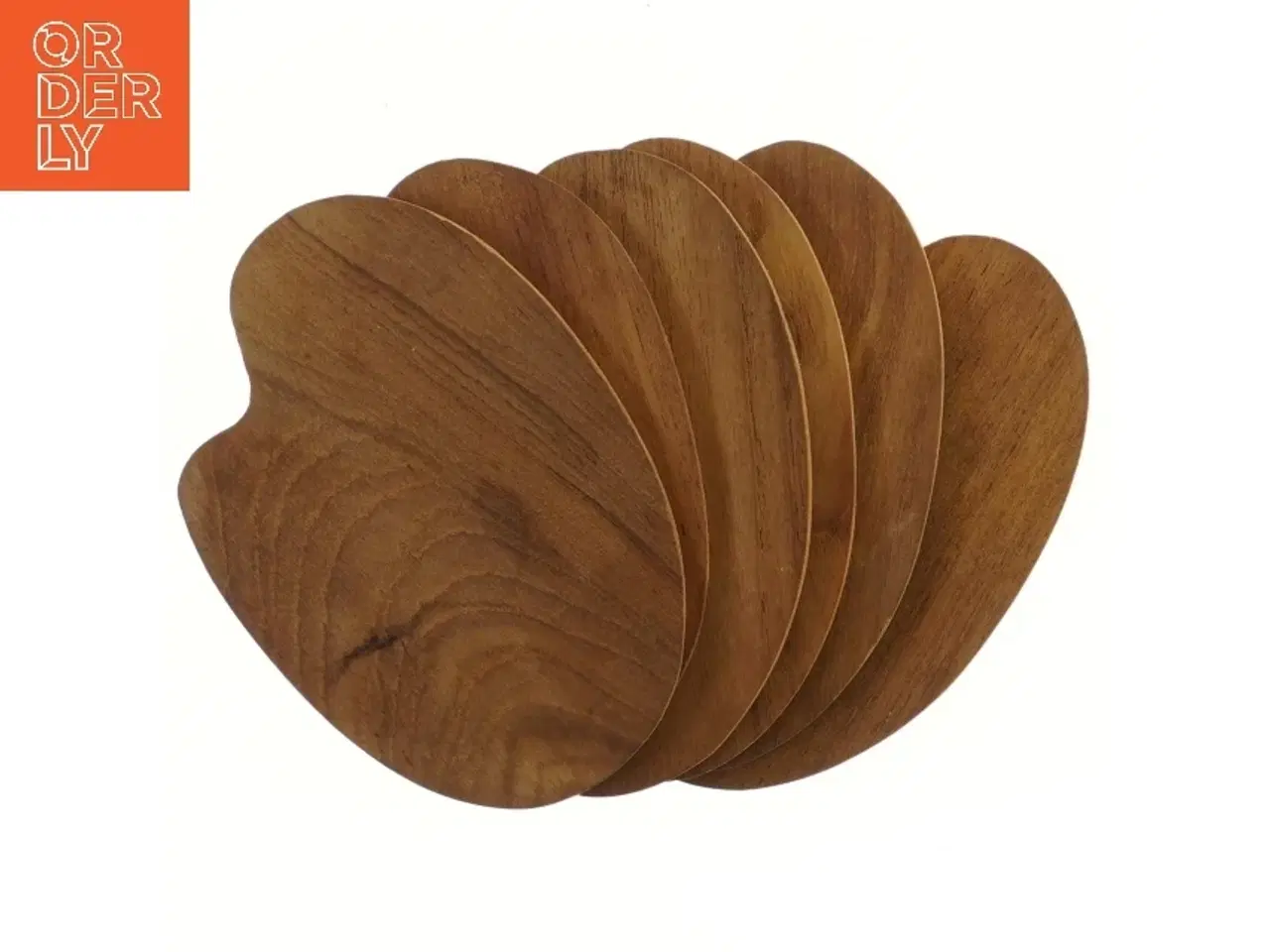 Billede 2 - Sæt af 6 træbordskånere (str. 6 stk 18x12 cm)