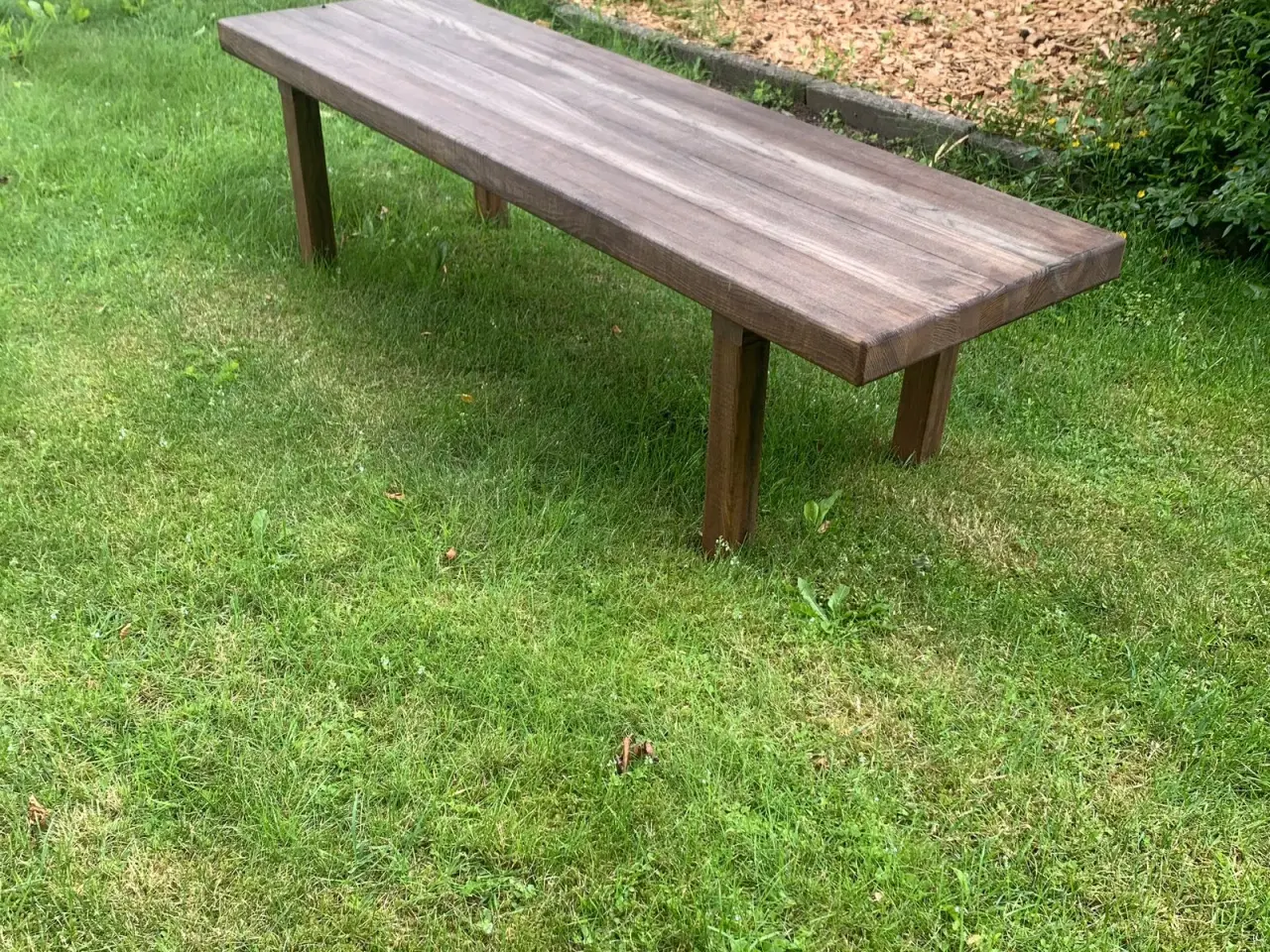 Billede 6 - Eksklusiv og rustik havebænk i massivt egetræ