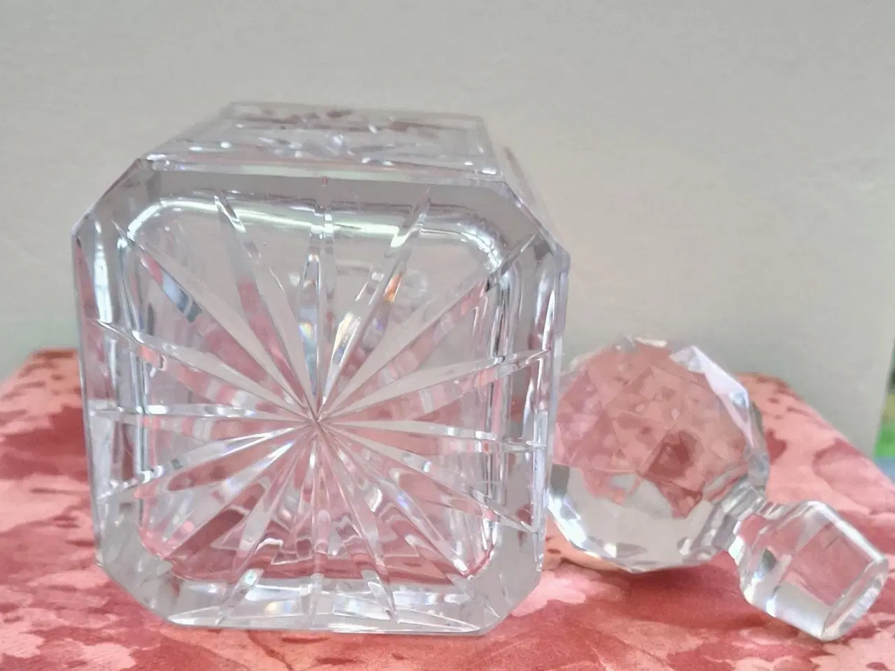 Billede 2 - Vintage Bømisk håndskåret krystalglas karaffel