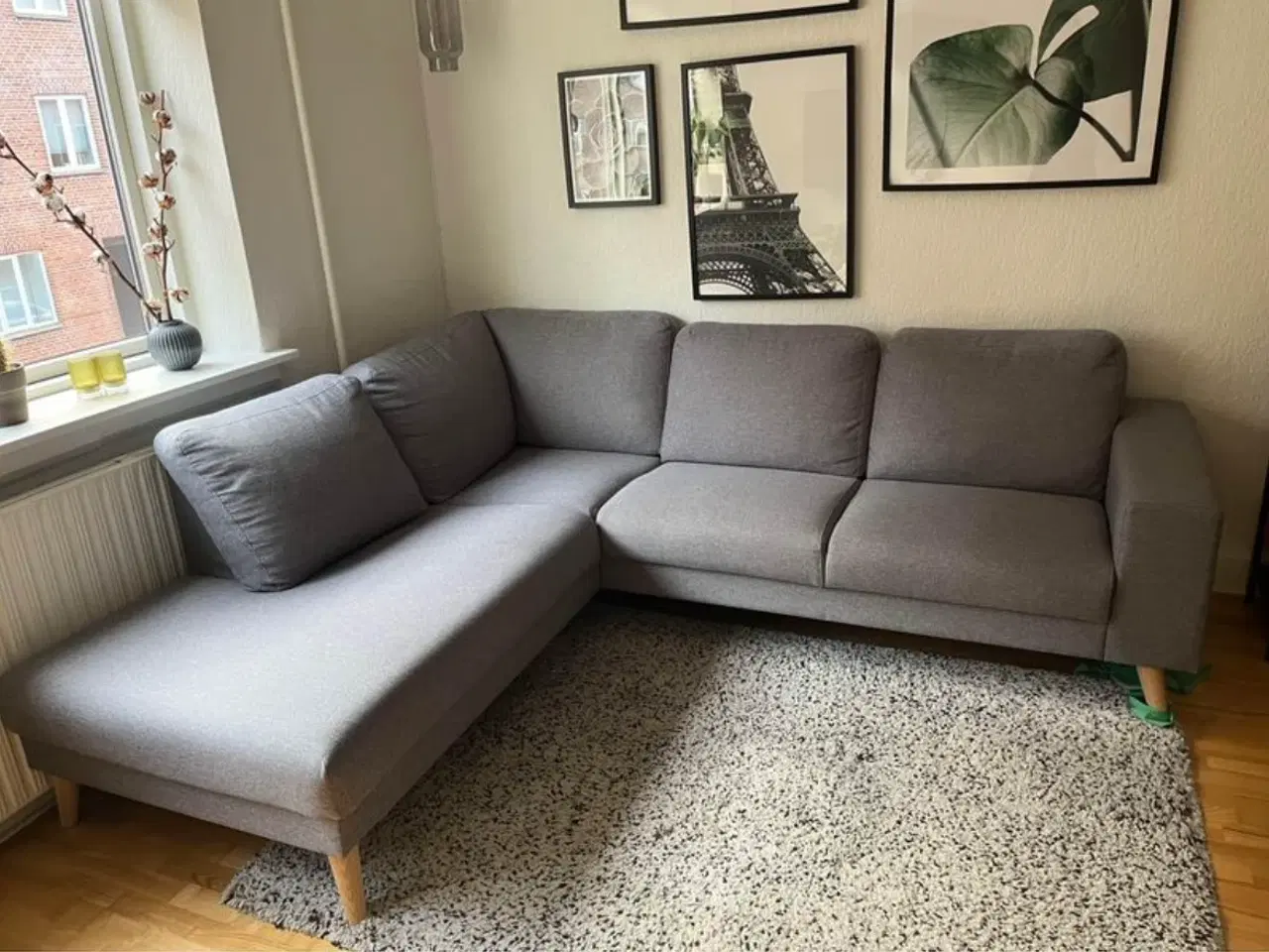 Billede 1 - New York hjørnesofa open, grå, venstrevendt 