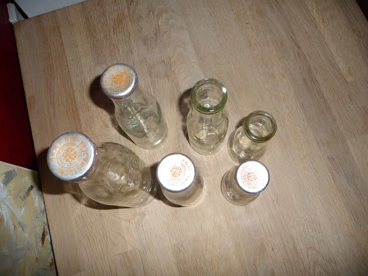 Billede 2 - Klare Mælkeflasker med låg