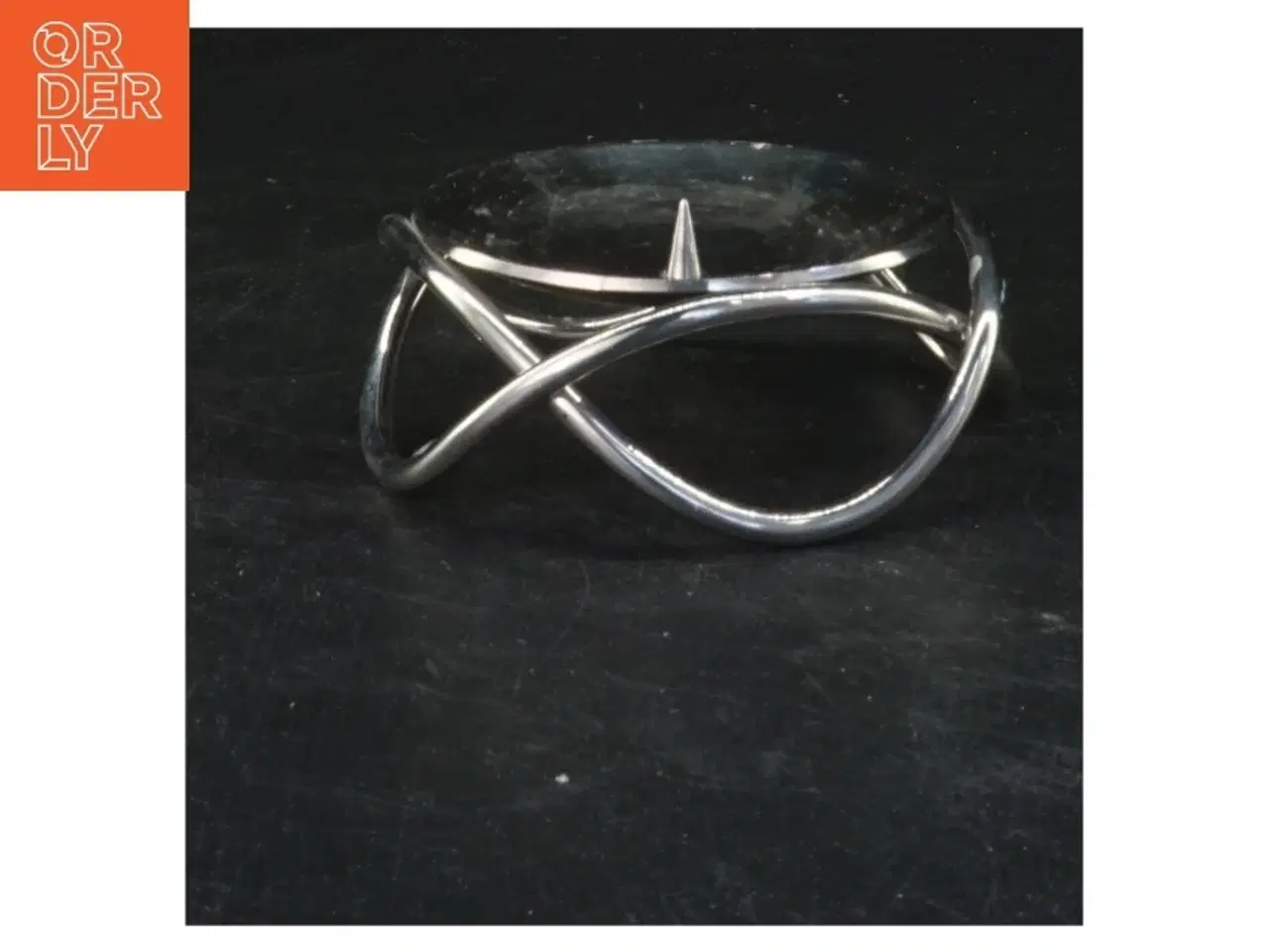 Billede 1 - Metal lysestage fra Georg Jensen (str. 9x4 cm)