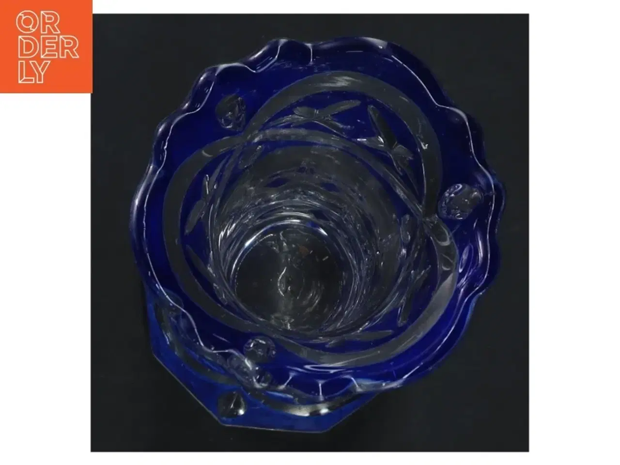 Billede 2 - Dekorativ vase i glas (str. 18x7,5 cm)