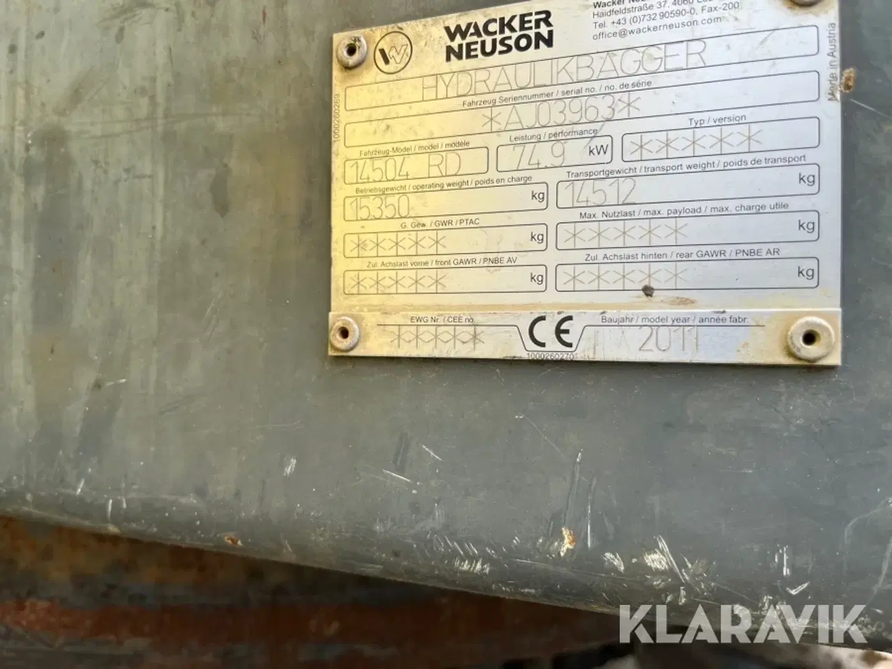 Billede 6 - Gravemaskine Wacker Neuson 145-04
