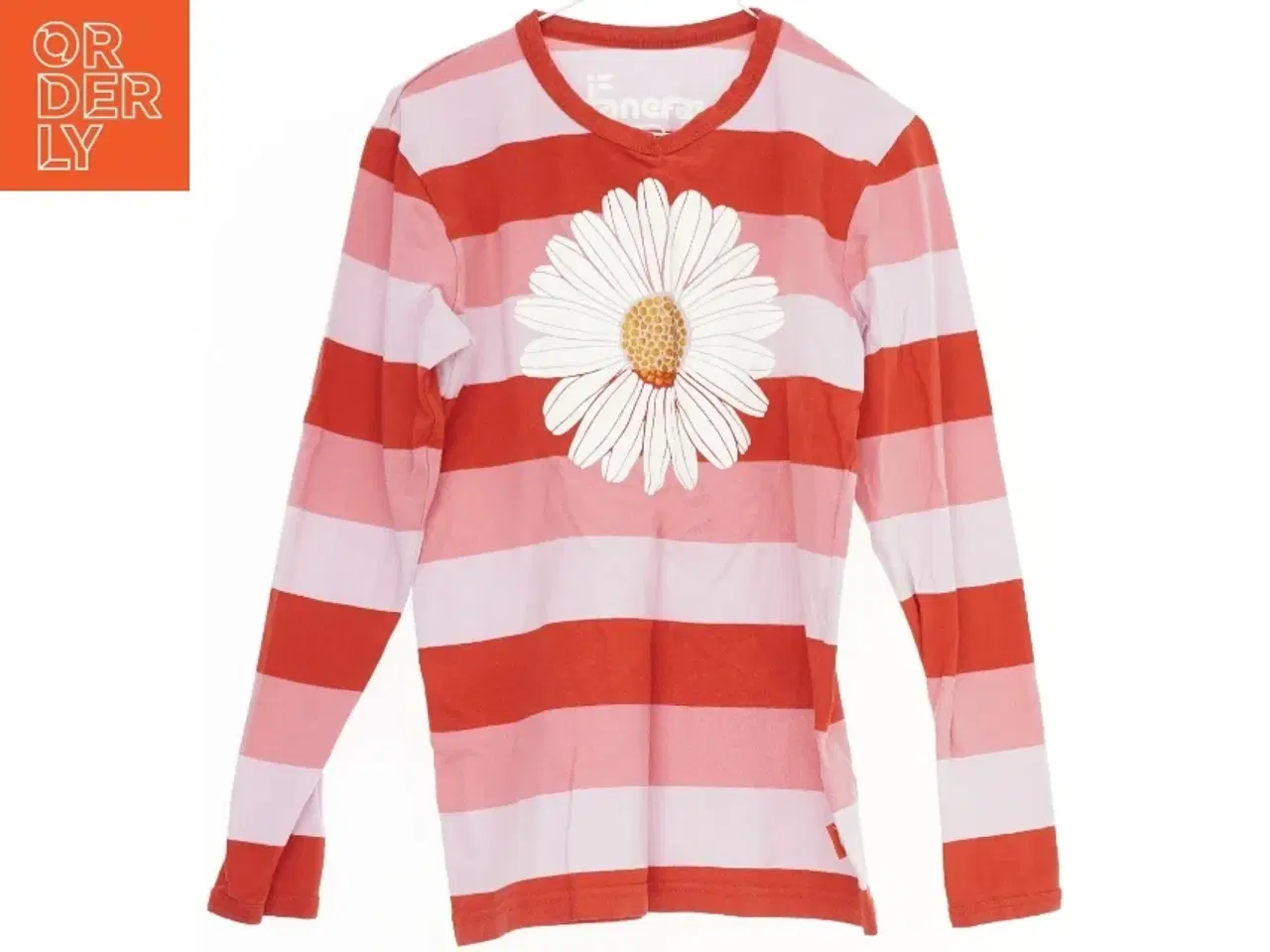 Billede 1 - Stribet langærmet trøje med blomstermotiv fra Danefæ (str. 134)