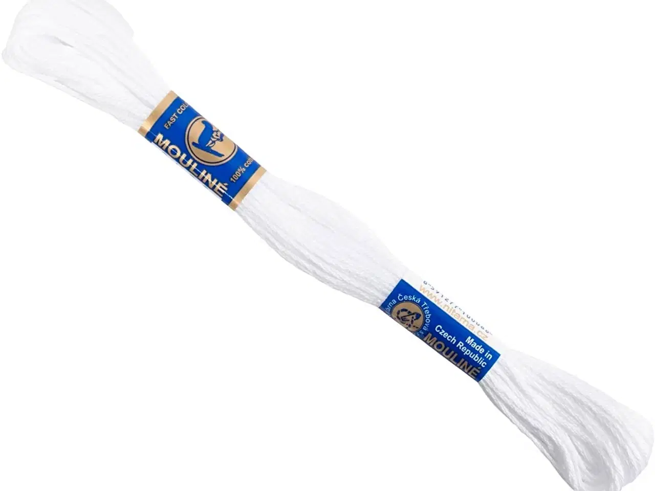 Billede 1 - Broderigarn, 6-trådet, hvid, 12x8 m/ 1 pk.