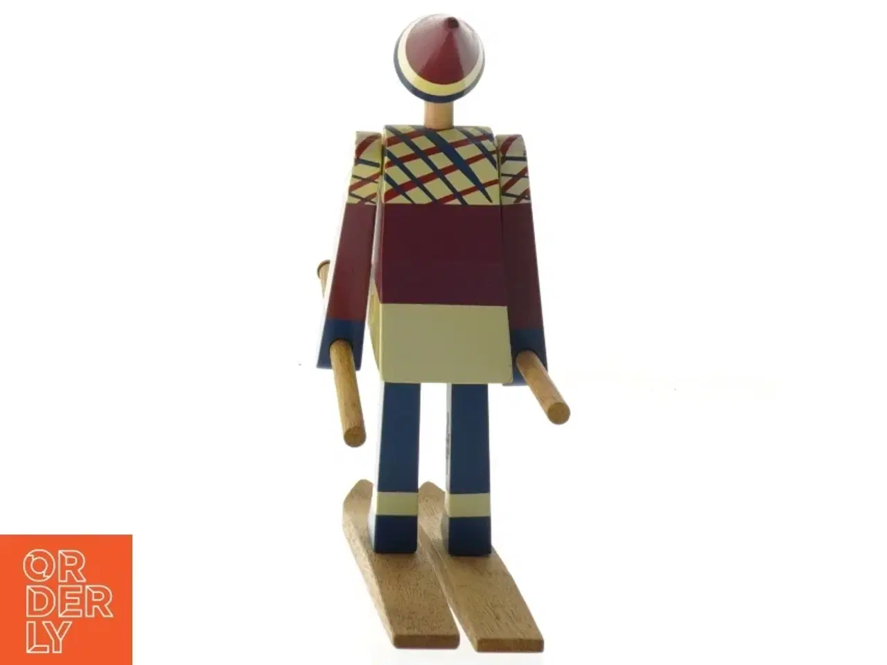 Billede 2 - Kay Boysen træfigur med ski (str. 15,5 cm)