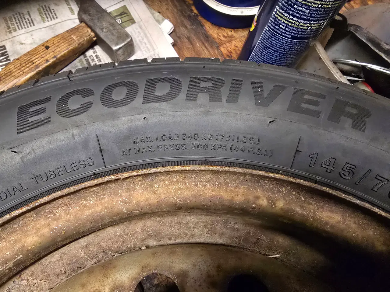 Billede 5 - Trailerhjul 145 / 70 R 13 71 T Dæk er ny fra 2024