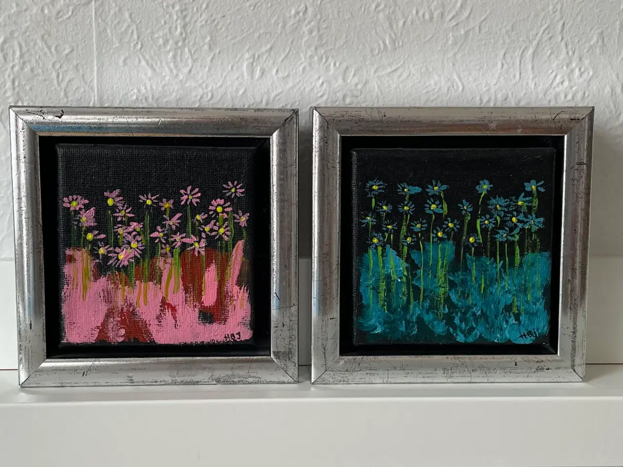 Billede 1 - Små søde blomstermalerier 