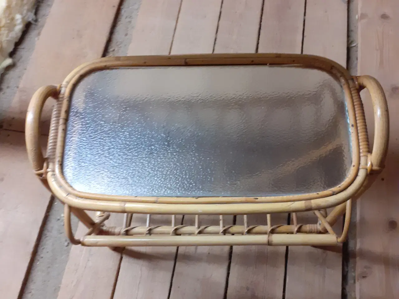 Billede 1 - Bambusbord med glasplade