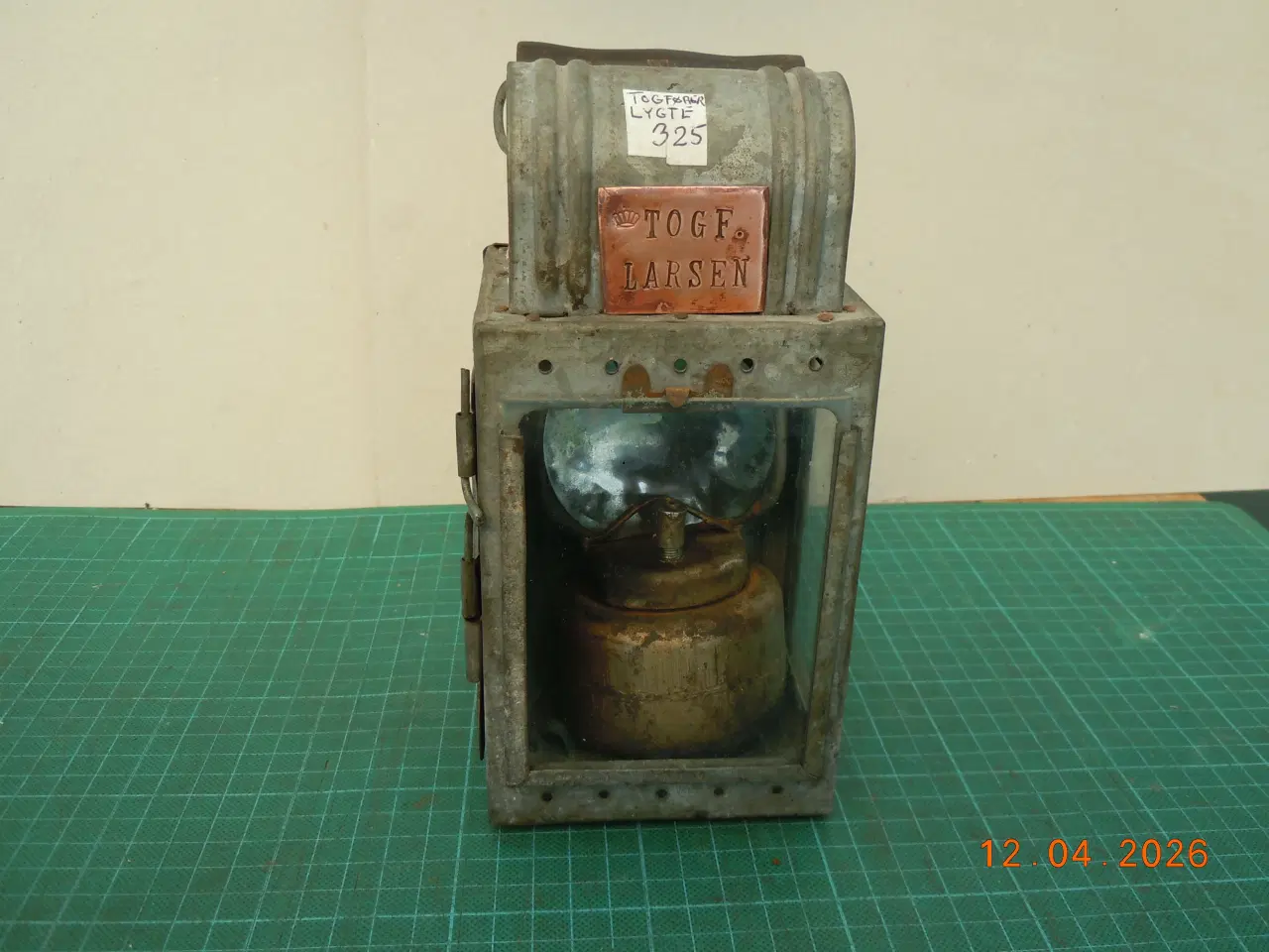 Billede 1 - Togførerlygte til karbid, meget fin stand.