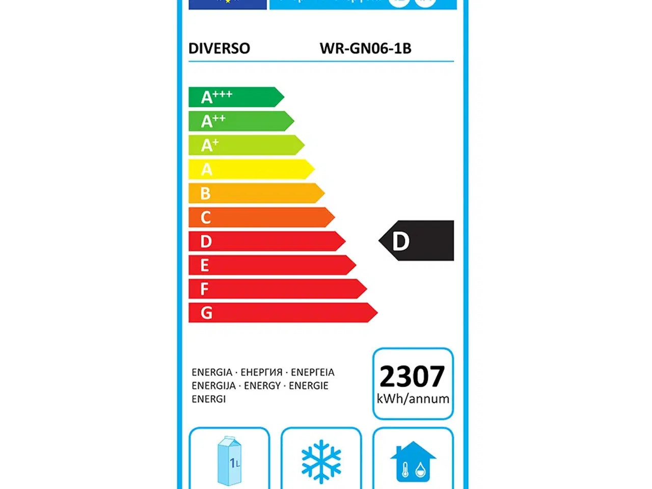 Billede 3 - Ventileret Fryseskab 600 Liter – 1 Dør GN 2/1