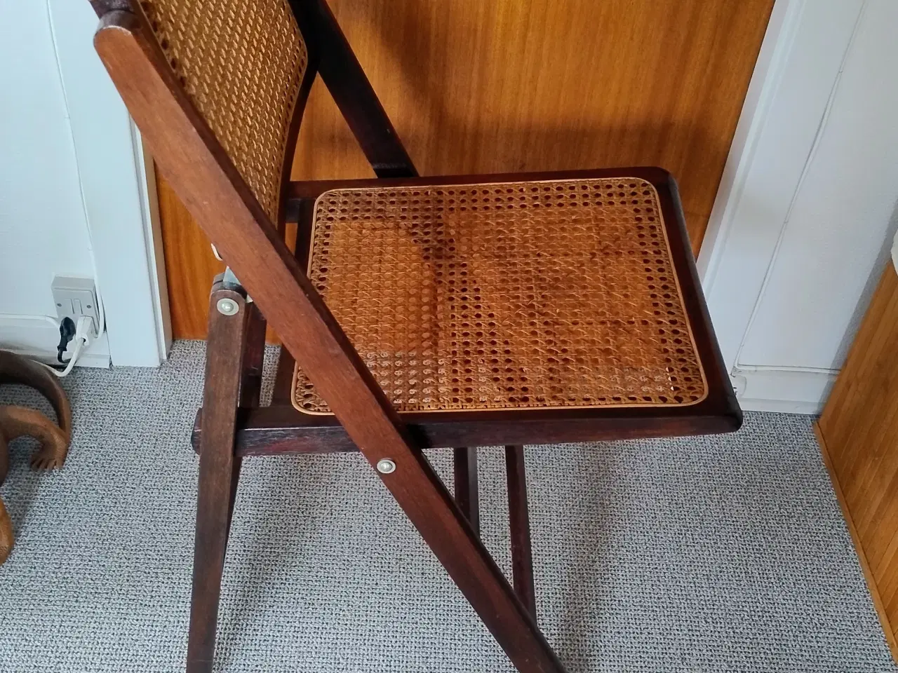 Billede 3 - Vintage klapstole i rattan og hårdttræ fra 60' ern