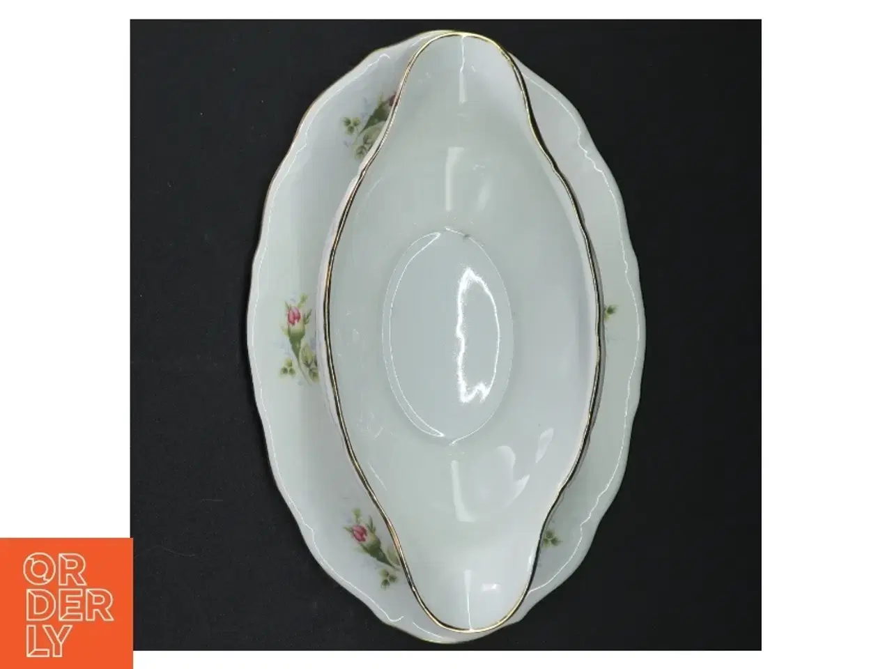 Billede 4 - Porcelæn saucebåd med underfad (str. 24 cm)