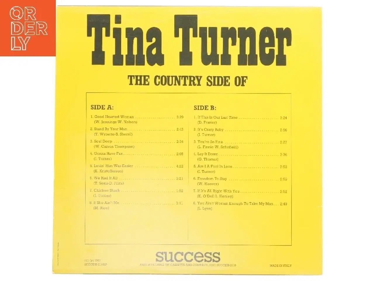 Billede 2 - Tina Turner LP - The Country Side Of