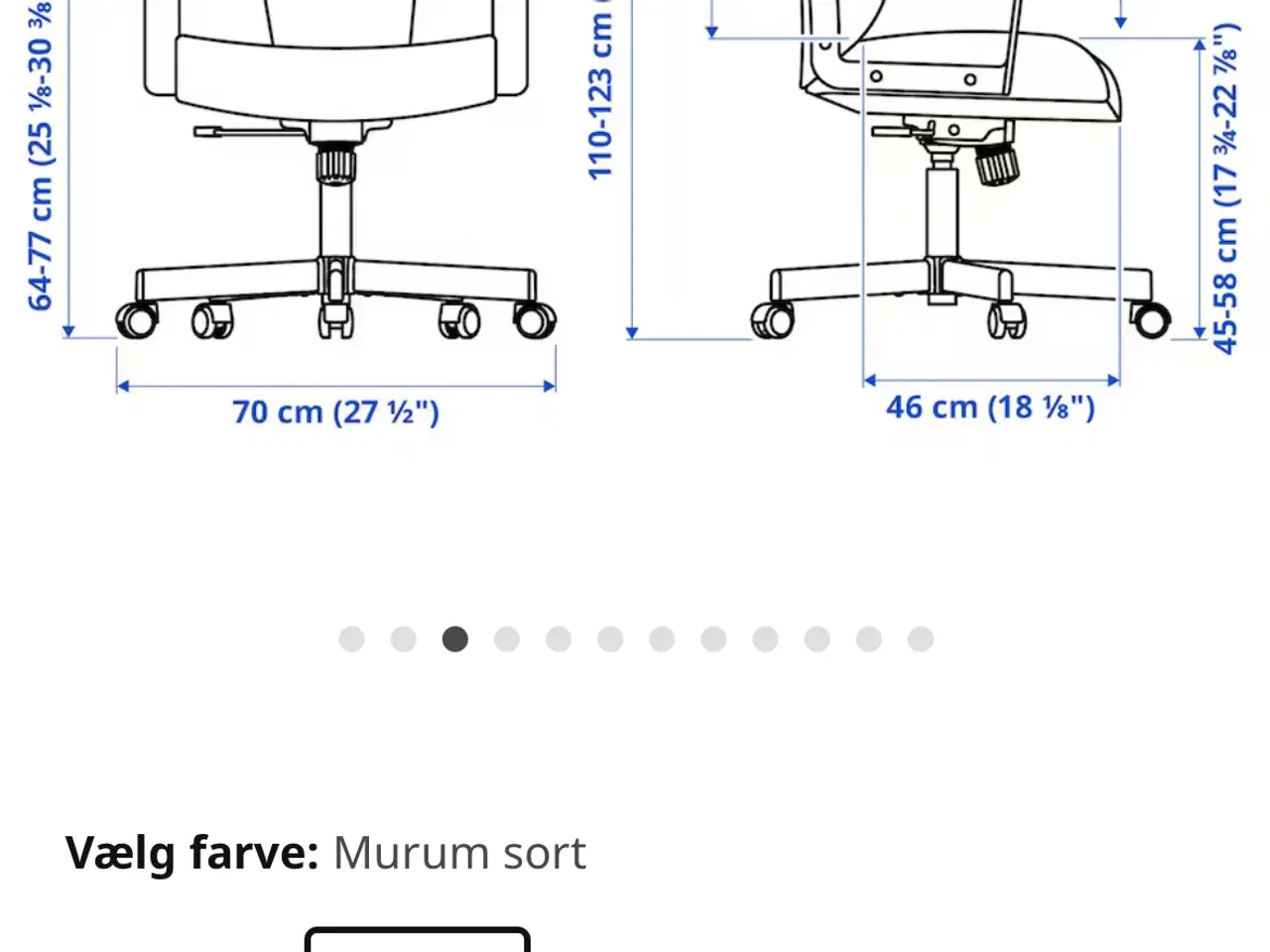 Billede 4 - Kontorstol Ikea Millberget 