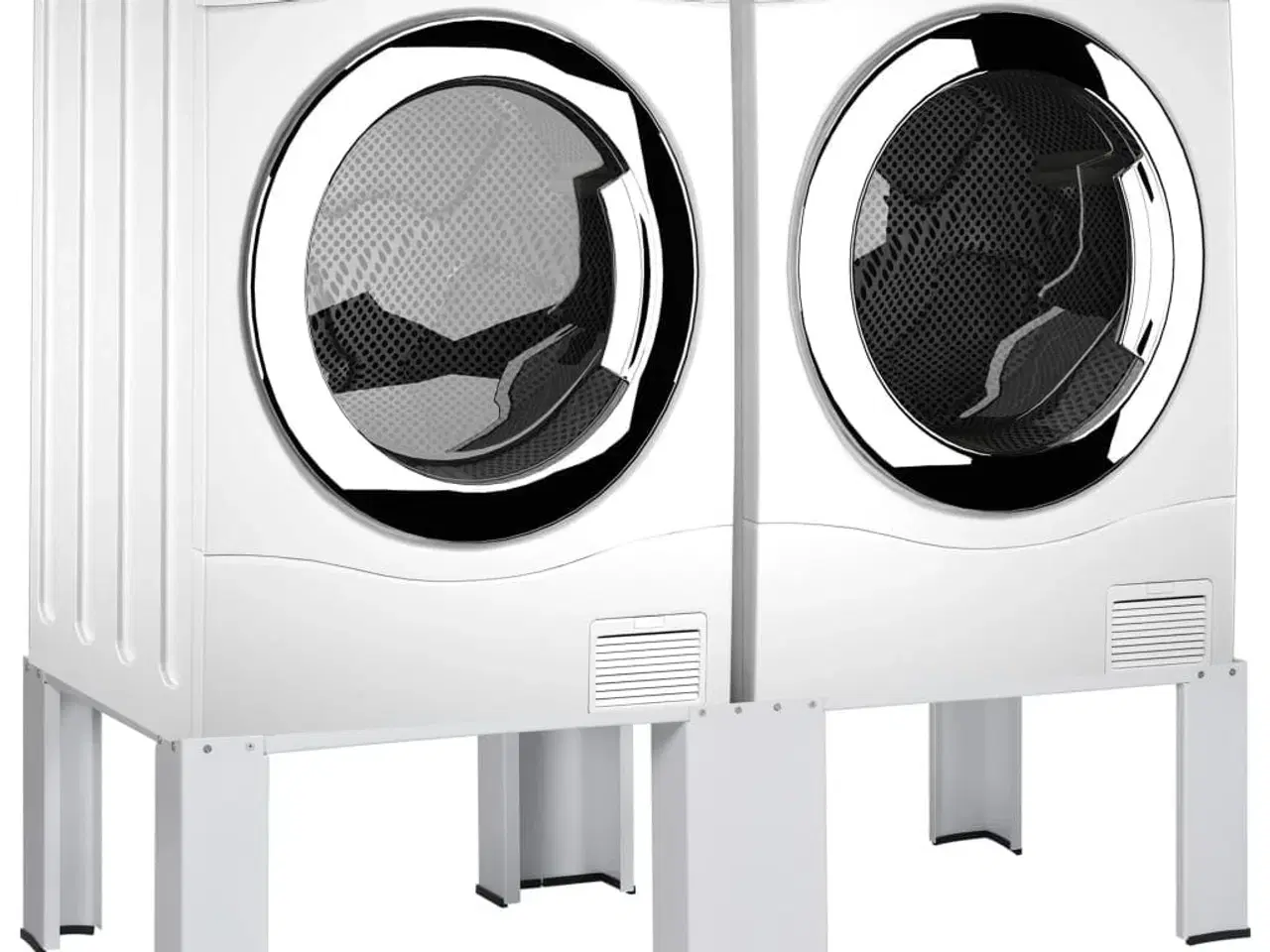 Billede 2 - Dobbelt sokkel til vaskemaskine og tørretumbler hvid