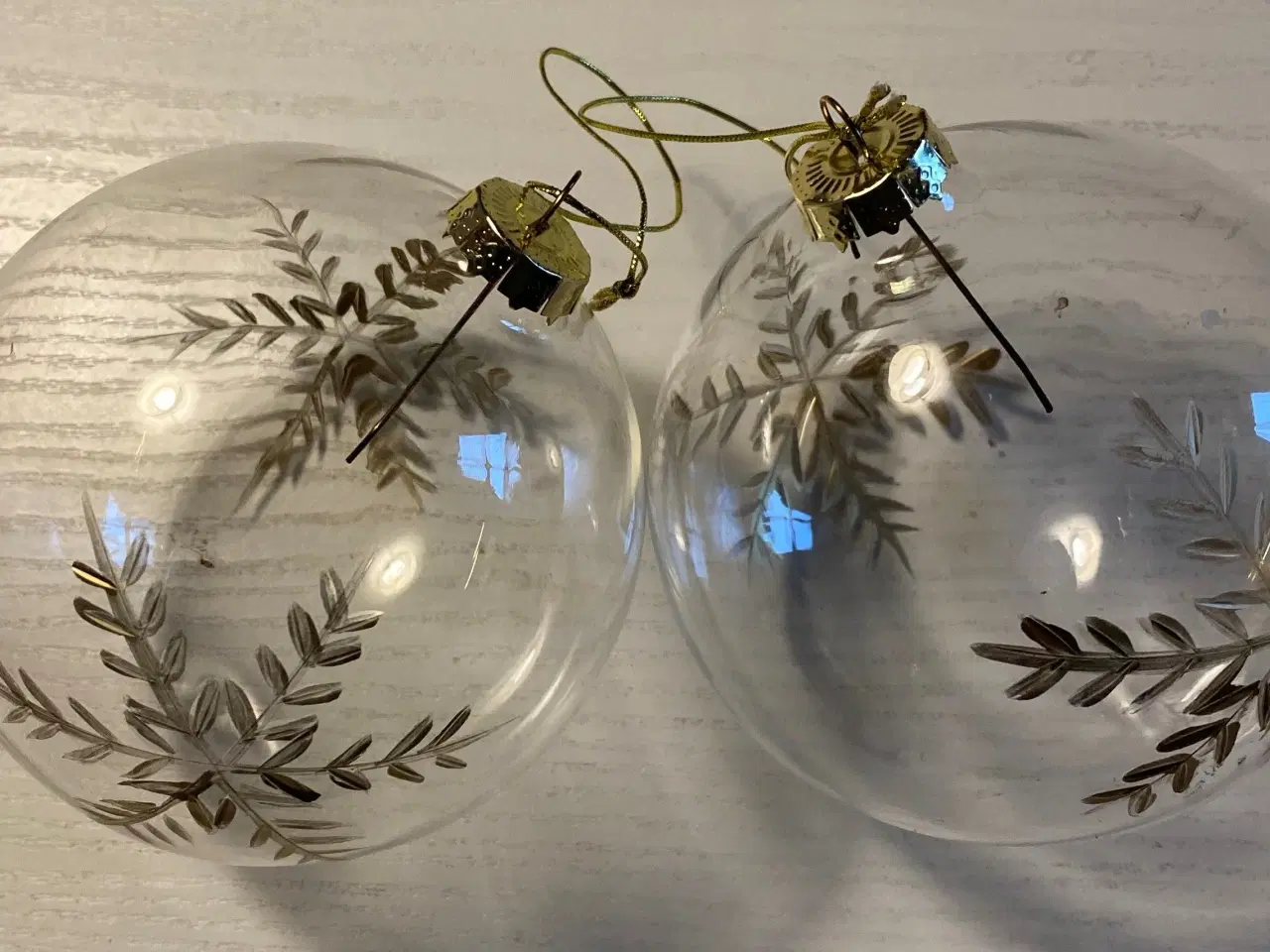Billede 1 - Julekugler, glas med guld