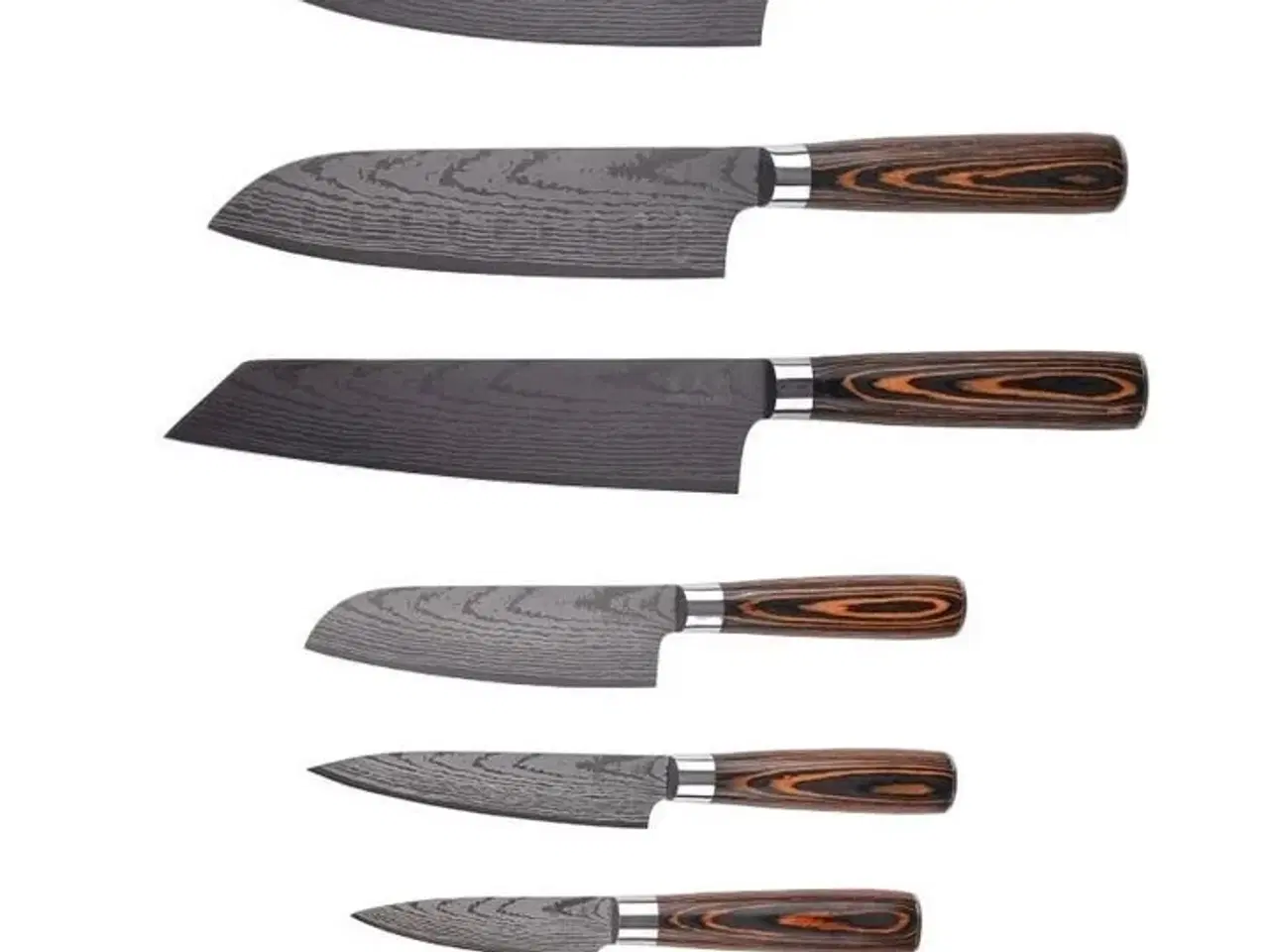 Billede 4 - Japansk knivsæt med 6 dele – 5Cr15 rustfrit stål og pakatræ