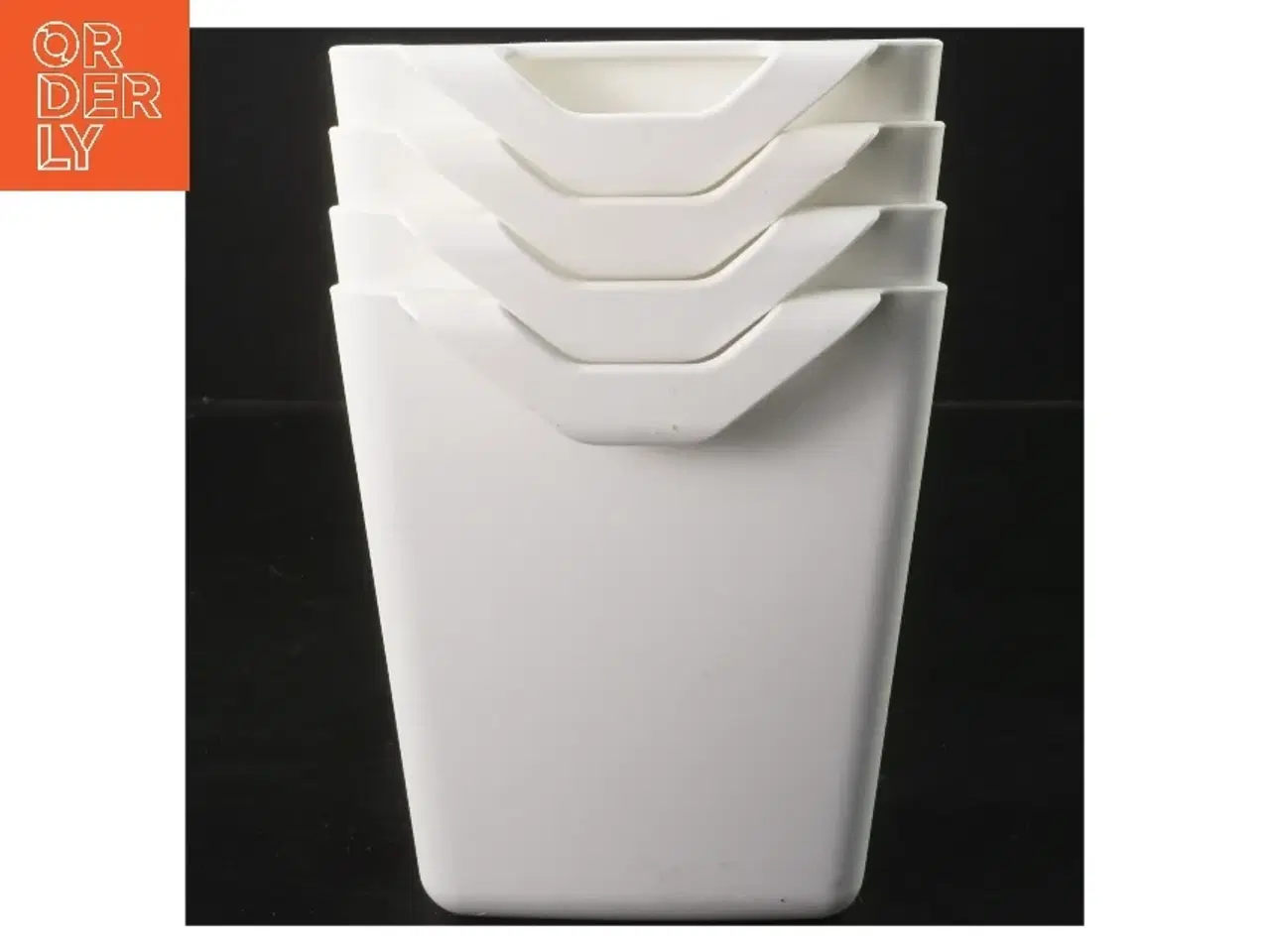 Billede 2 - Sæt af 4 hvide opbevaringskasser fra IKEA (str. 4 stk 13x11,5 cm)