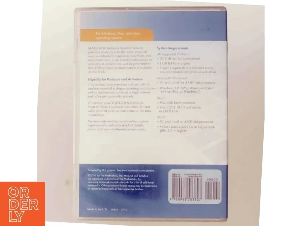 Billede 3 - MATLAB and Simulink Student Version 2010a af Katsuhiko Ogata (DVD)