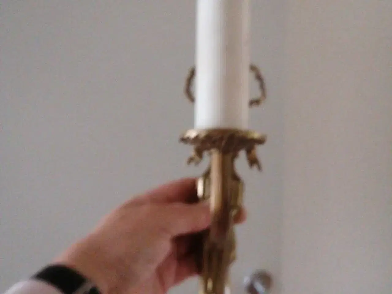 Billede 3 - Messing  væglampe