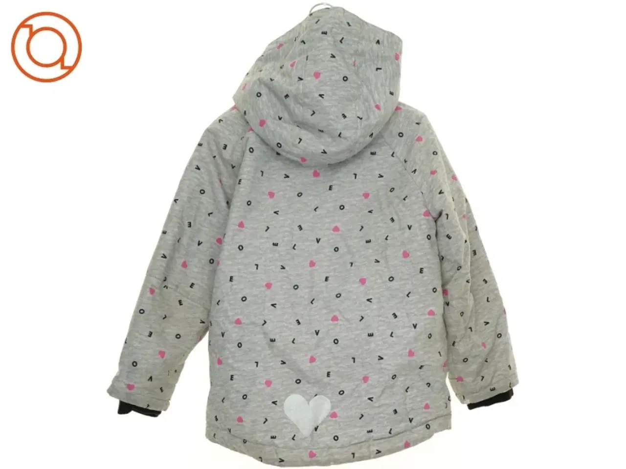 Billede 2 - Hætte jakke med hjerter og LOVE fra H&M (str. 122 cm)