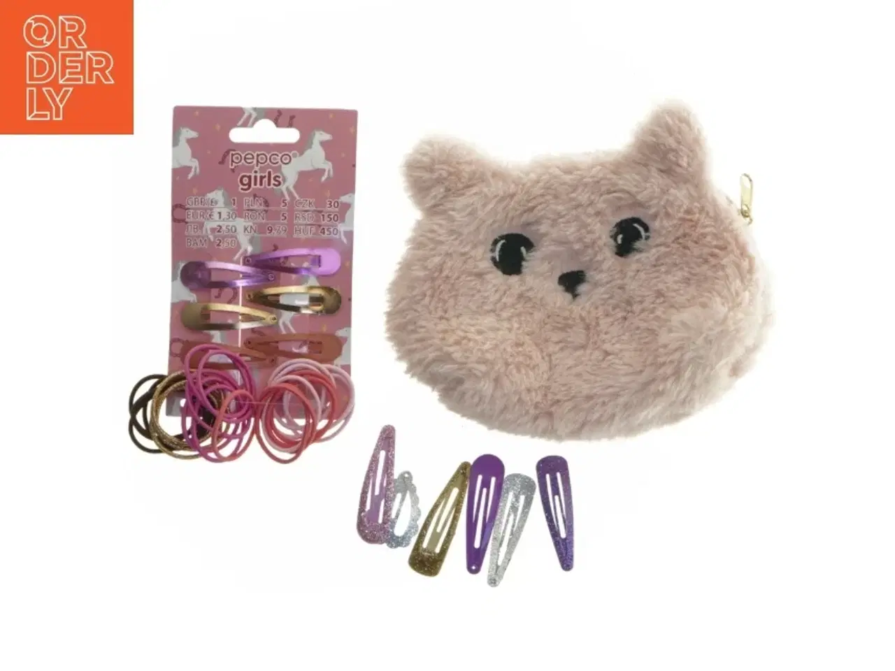 Billede 1 - Hårtilbehør sæt med pung fra Pepco (str. 15x11 cm)