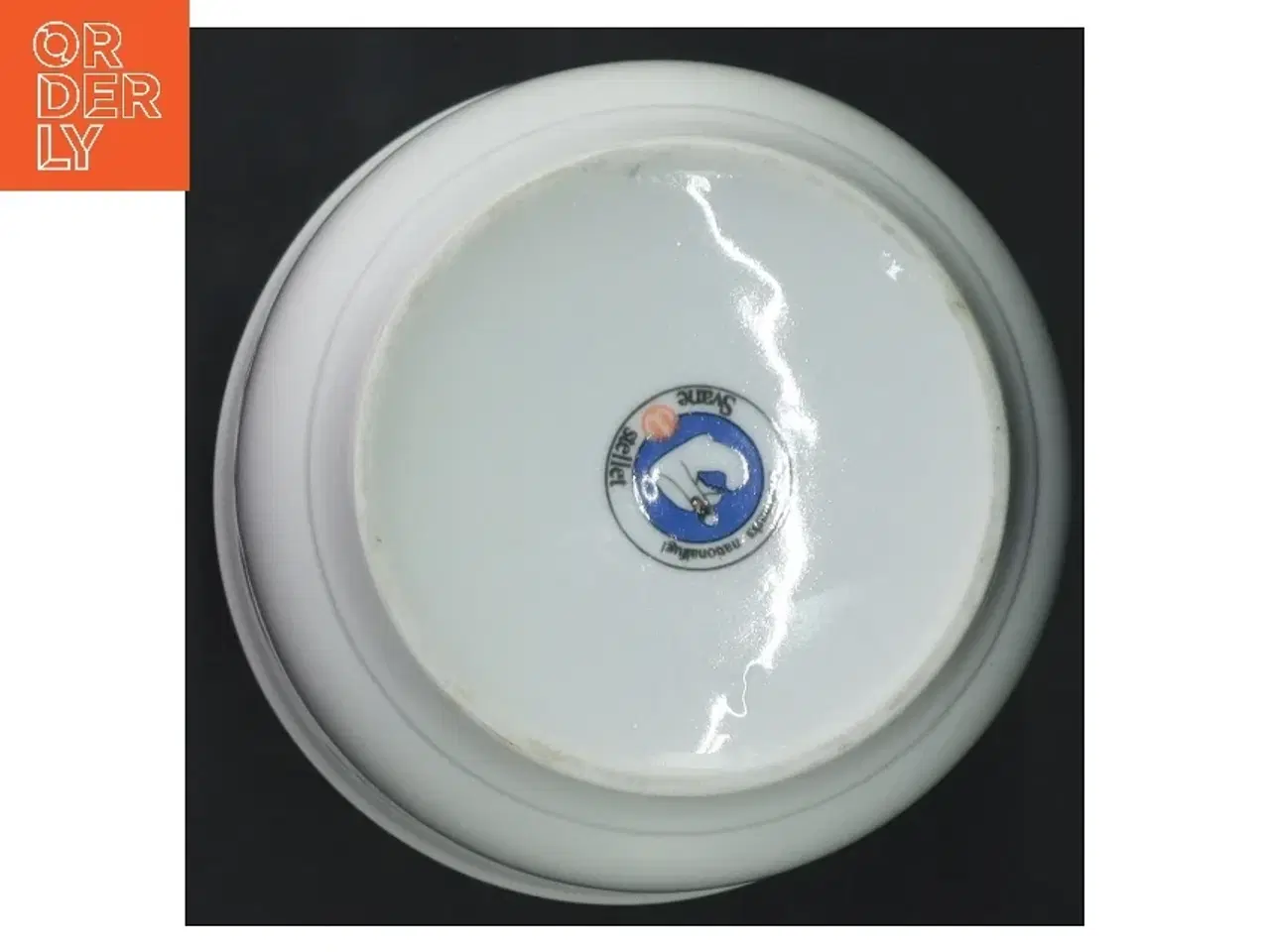 Billede 3 - Blå og hvid porcelænskrukke med fugle fra Svane Stellet (str. 10 cm)