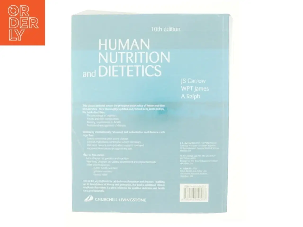 Billede 3 - Human nutrition and dietetics (Bog)