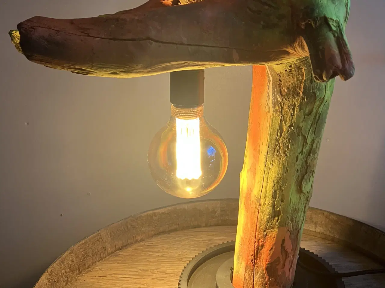 Billede 4 - Bordlampe af Drivtømmer 