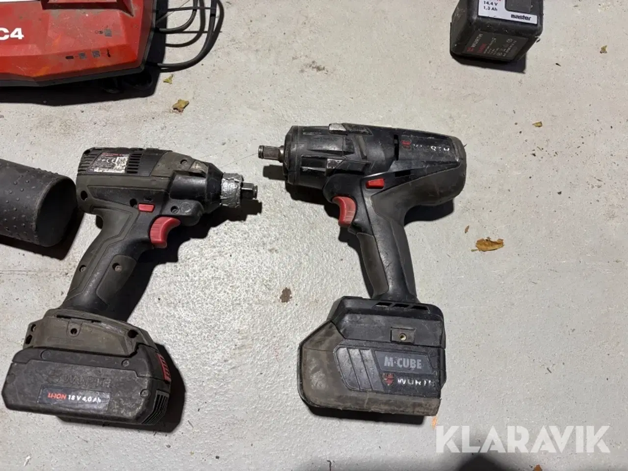 Billede 12 - Stort parti akkuværktøj – Wurth & Hilti – Slagnøgler, boremaskiner, vinkelslibere, batterier & ladere Hilti, Wurth