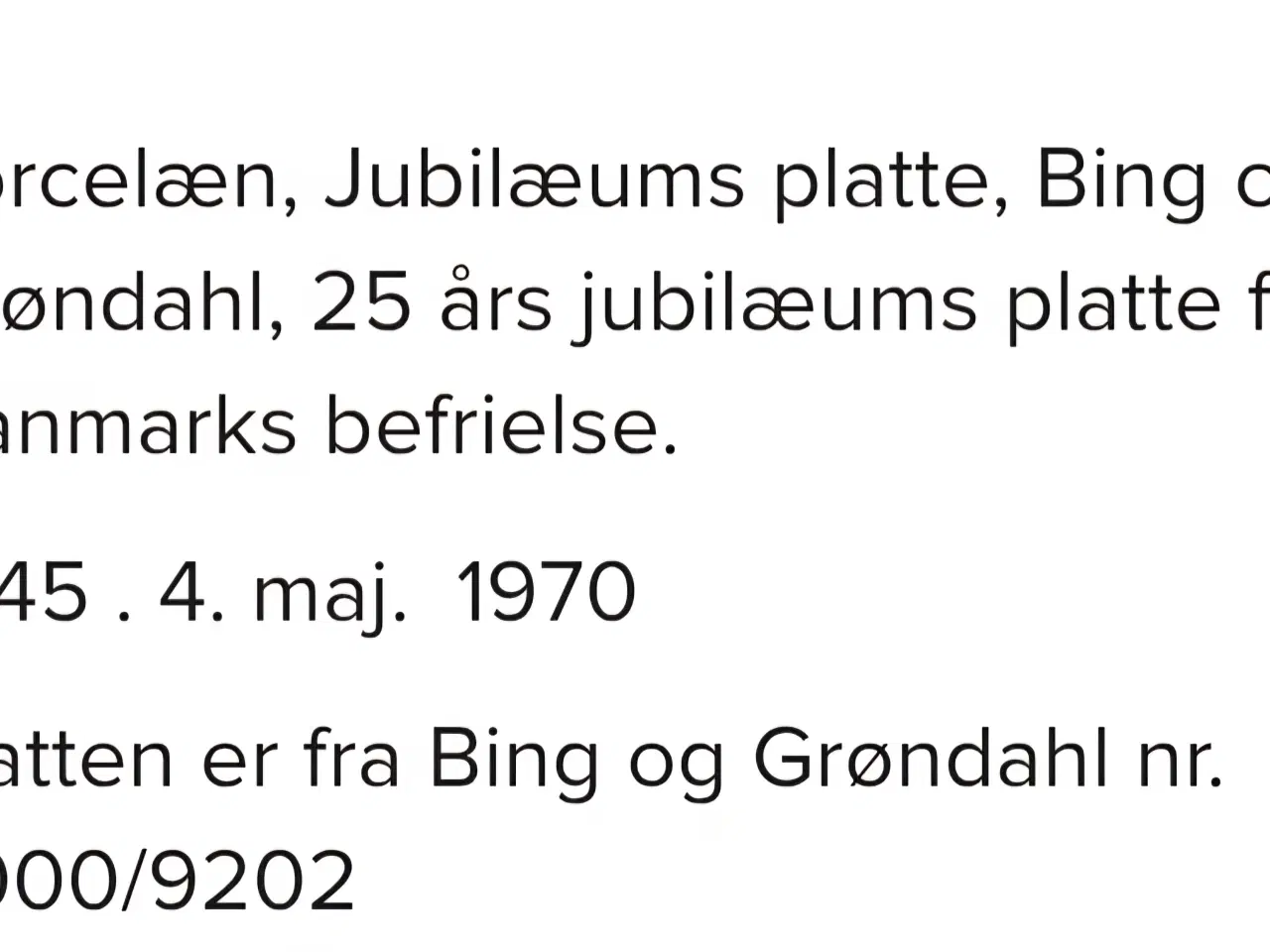 Billede 6 - 25 året for Befrielsen Jubilæumsplatte 