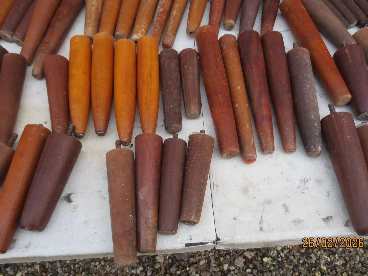 Billede 8 - 92 stk Teakben i forskellige mål