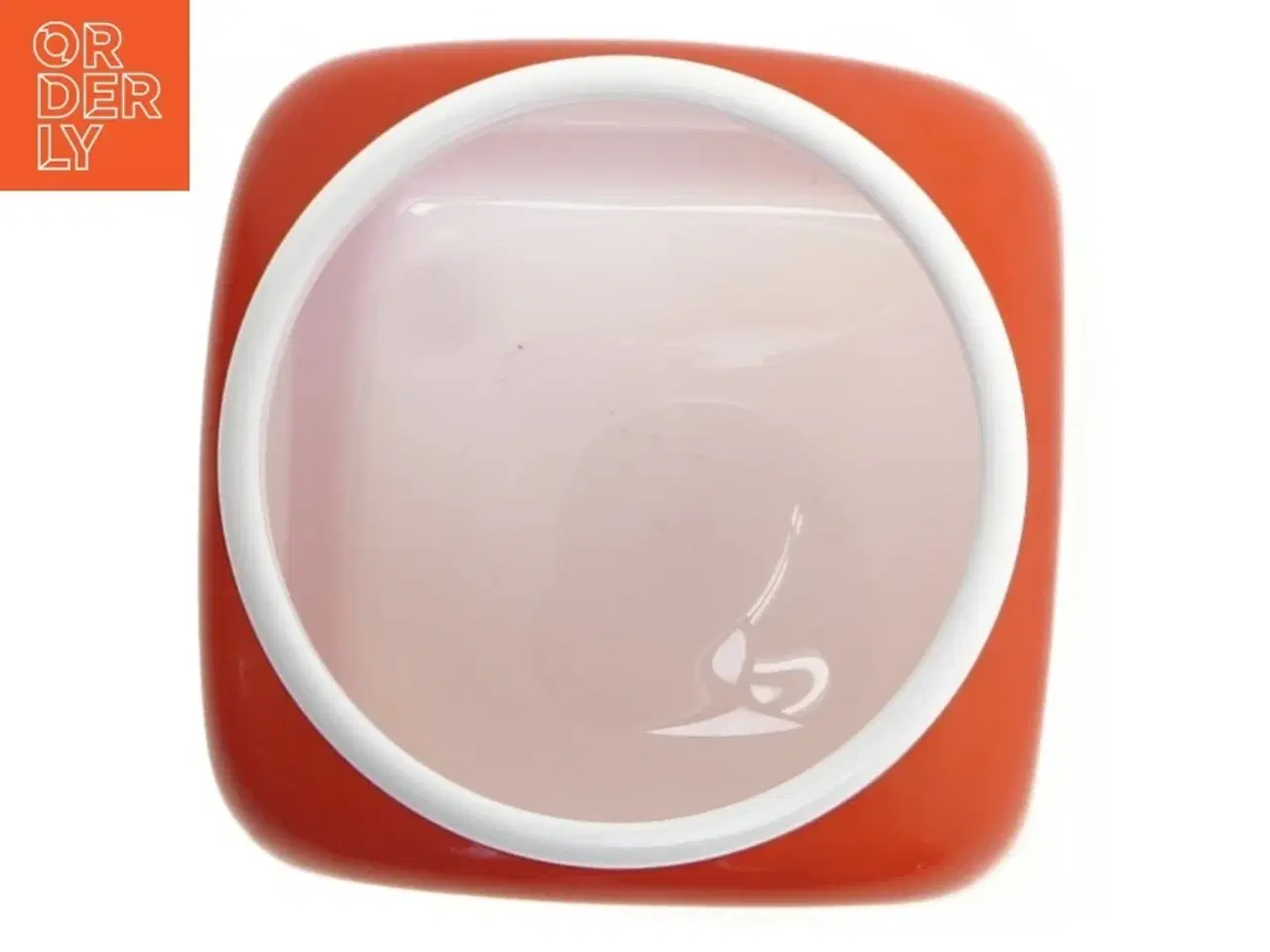 Billede 6 - Rød porcelæn beholder med låg (str. 15x9x9 cm)