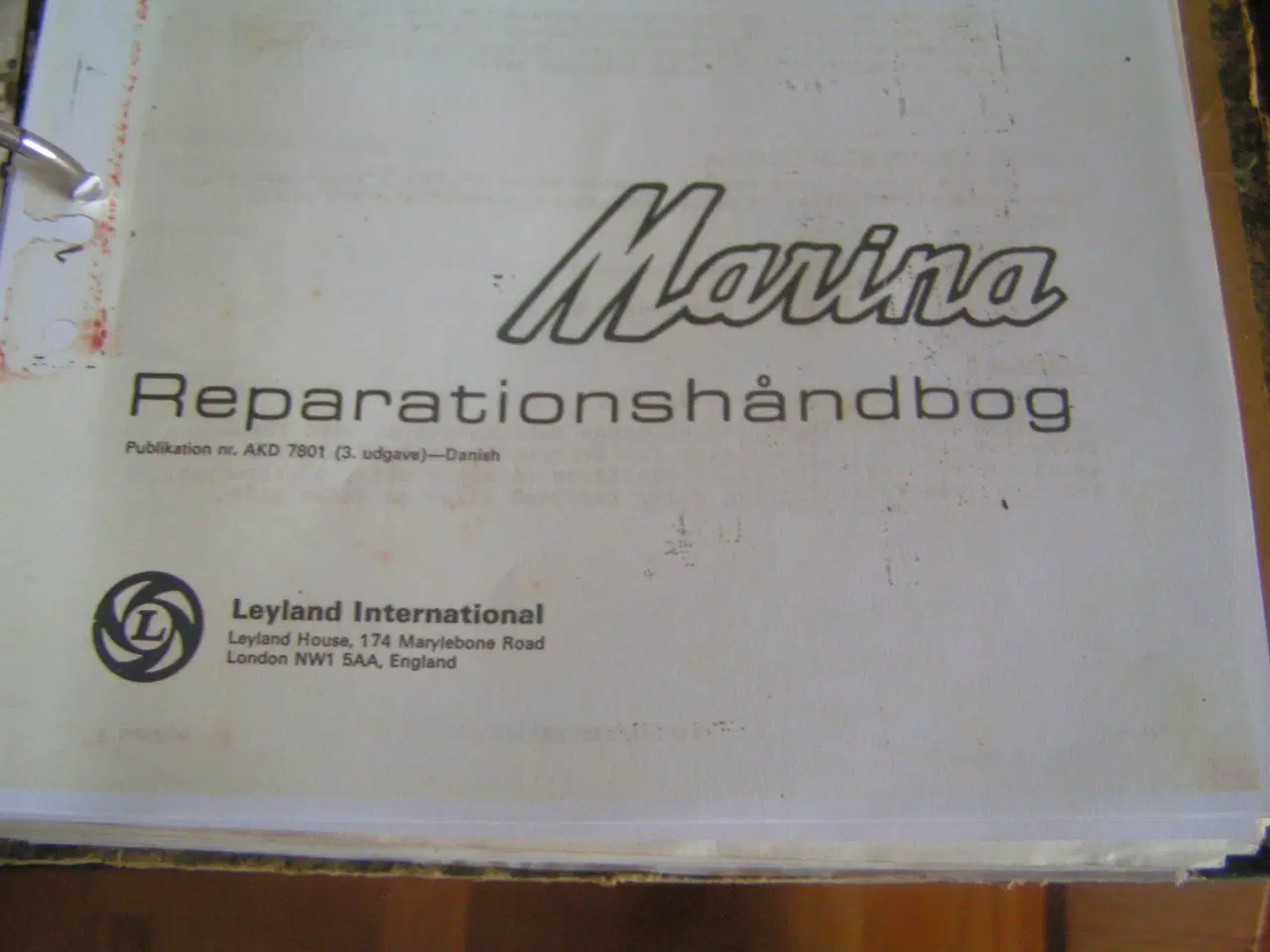 Billede 1 - Reparationshåndbog til Morris Marine 1975