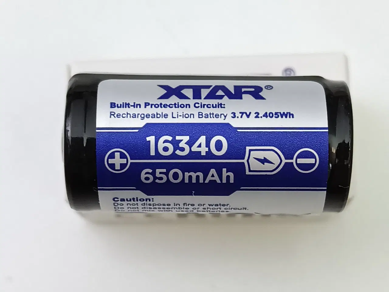 Billede 2 - NY! 16340 3.7V 650mAh Genopladelige Li-ion Batteri