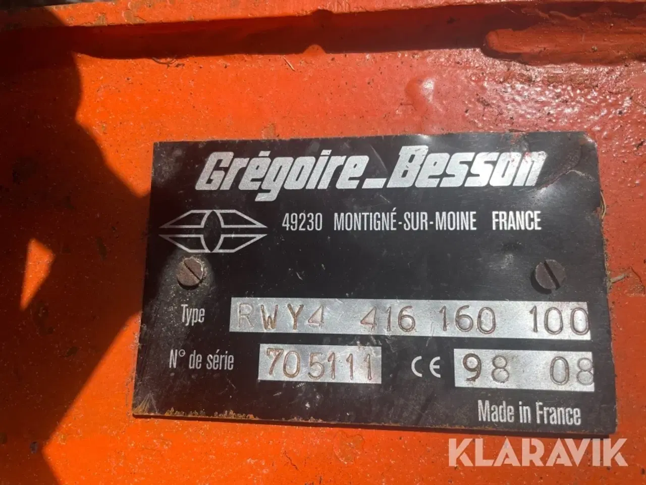 Billede 9 - Vendeplov Grégoire-besson RWY4 416 160 100 4-furet